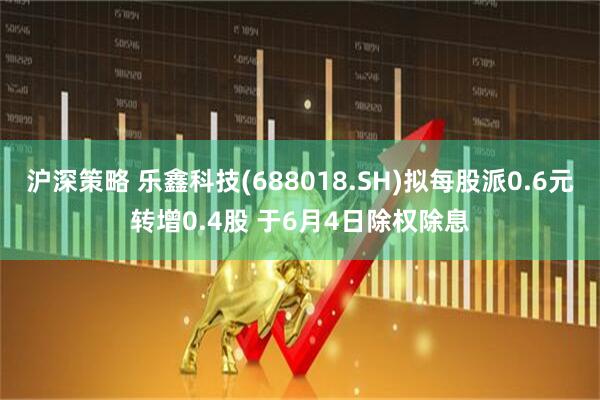 沪深策略 乐鑫科技(688018.SH)拟每股派0.6元转增0.4股 于6月4日除权除息
